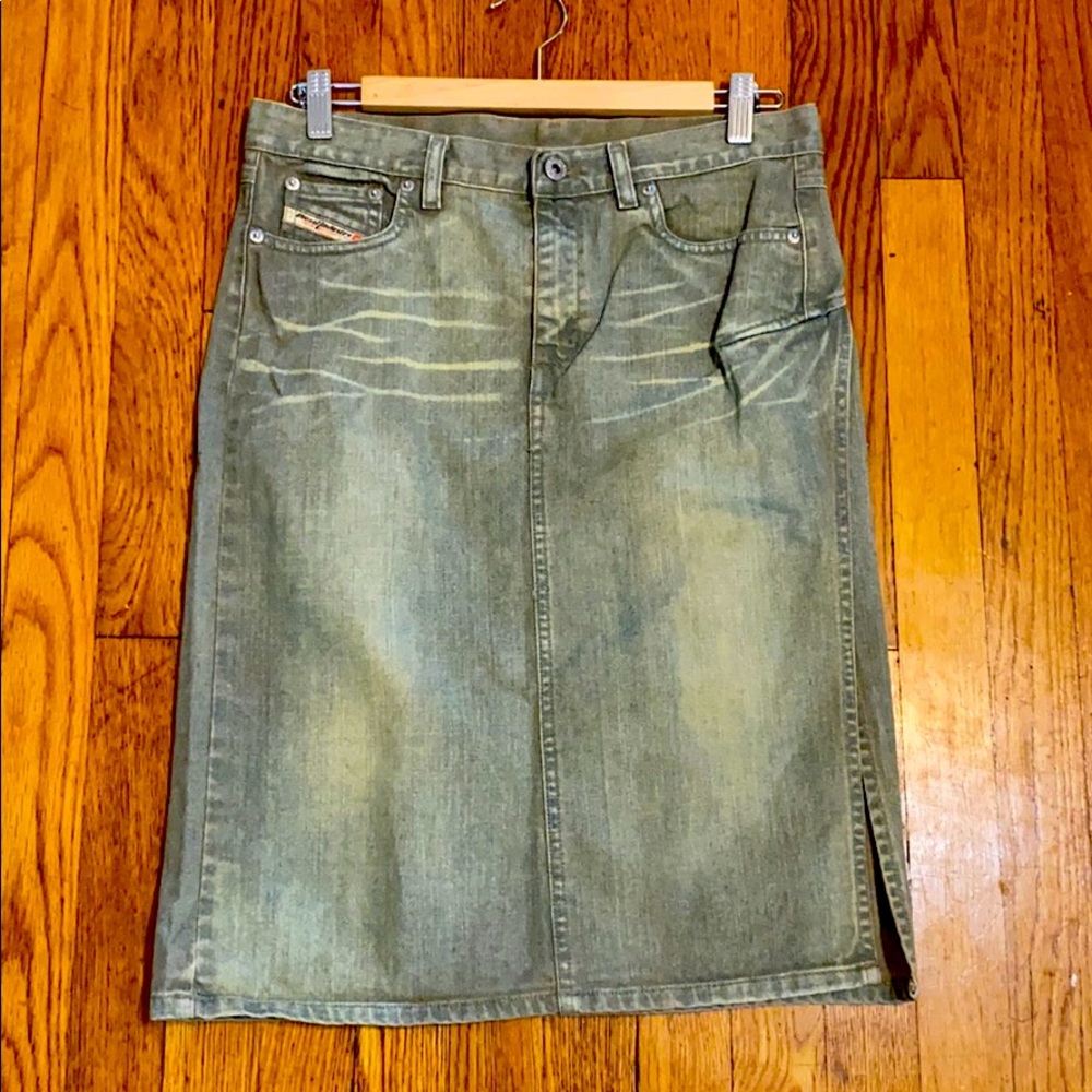 Retro Y2K Diesel denim pencil skirt